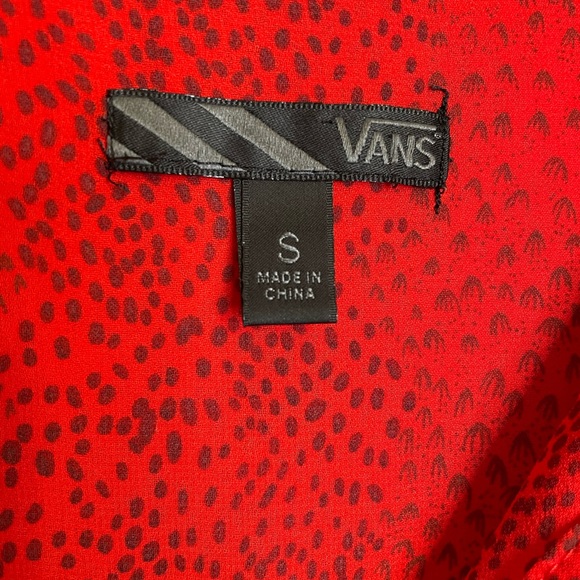 Vans Sheer Red Sleeveless Top - Picture 2 of 4